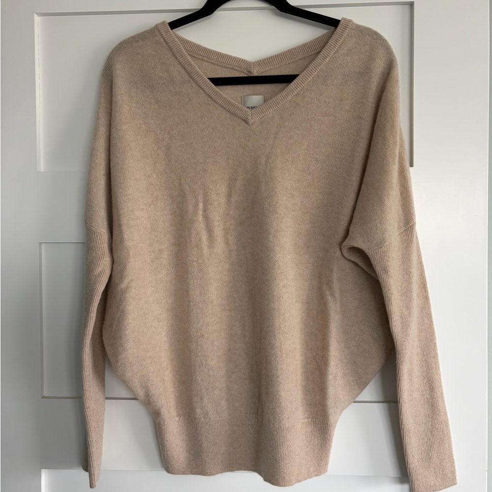Maeve by Anthropologie Charley Cashmere  Relaxed V-Neck Sweater